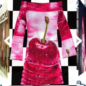 NWT Omighty soda cherry slub dress